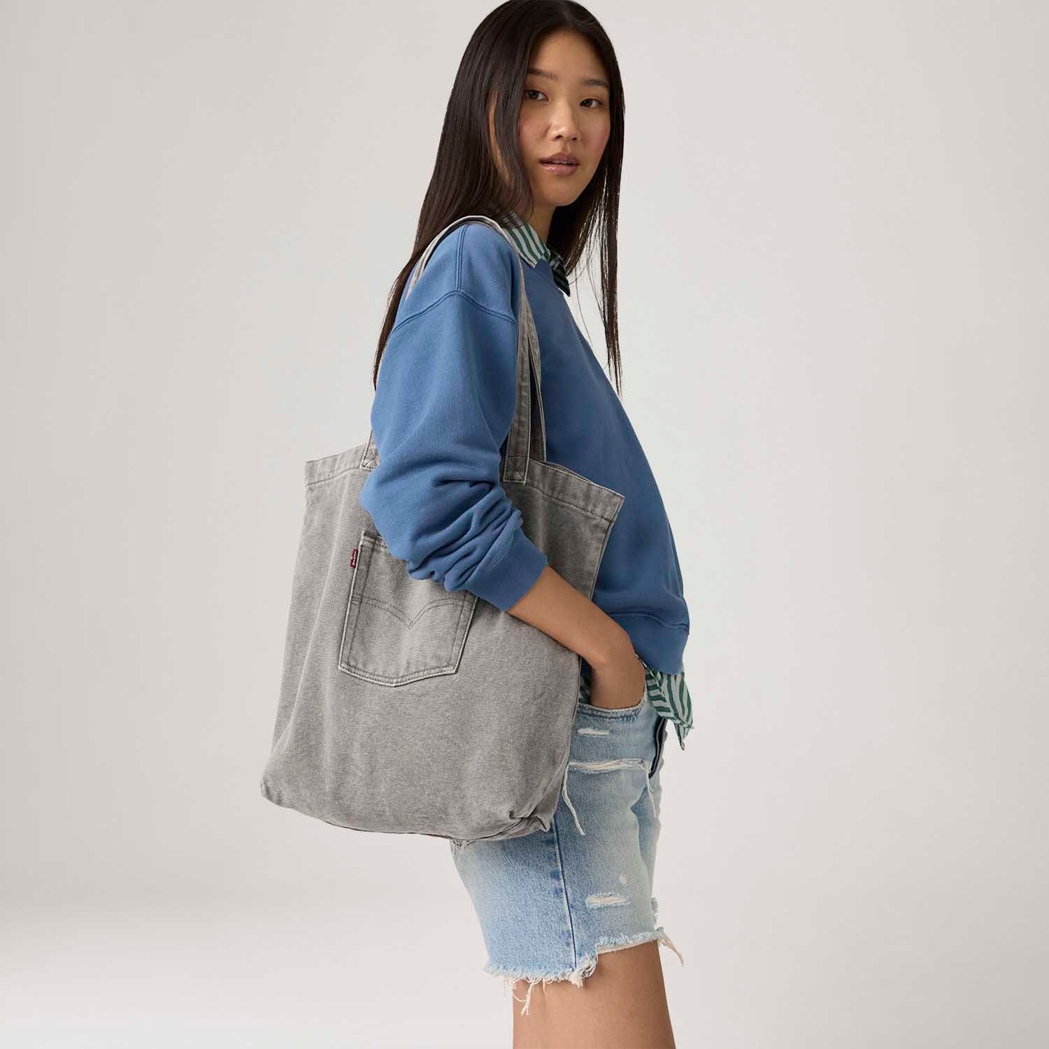 Tote Bag Jeans Levi's® Elevation Cinza - U USA | U BR