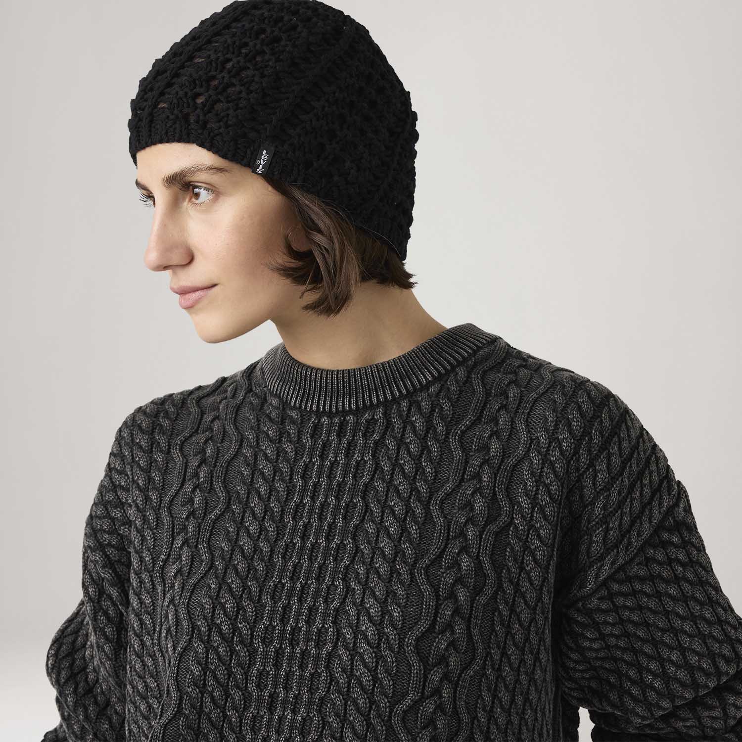 Touca Crochet Levi's® Chloe Preta - U USA | U BR