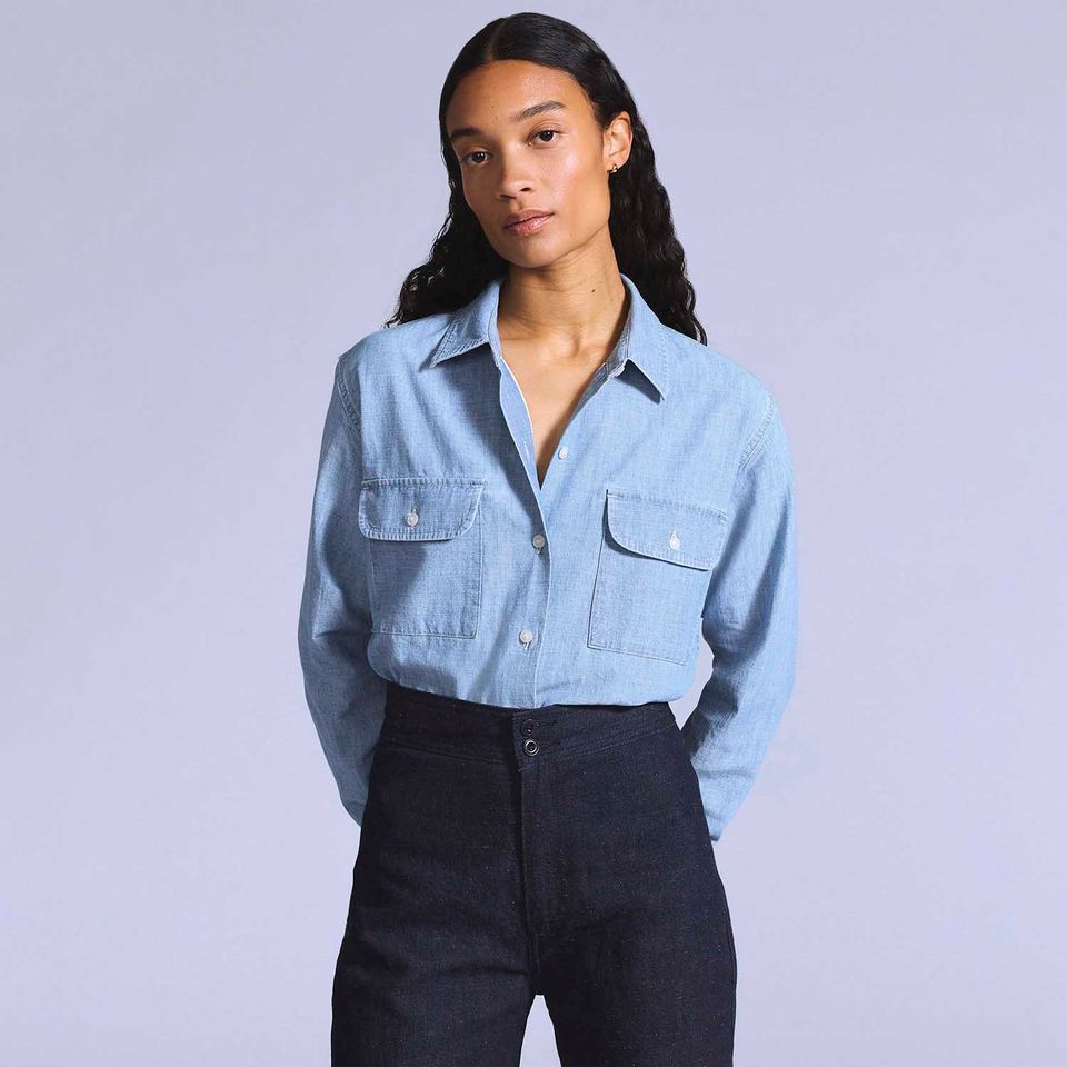 Camisa Levi's® Blue Tab Coral Shirt Lavagem Clara