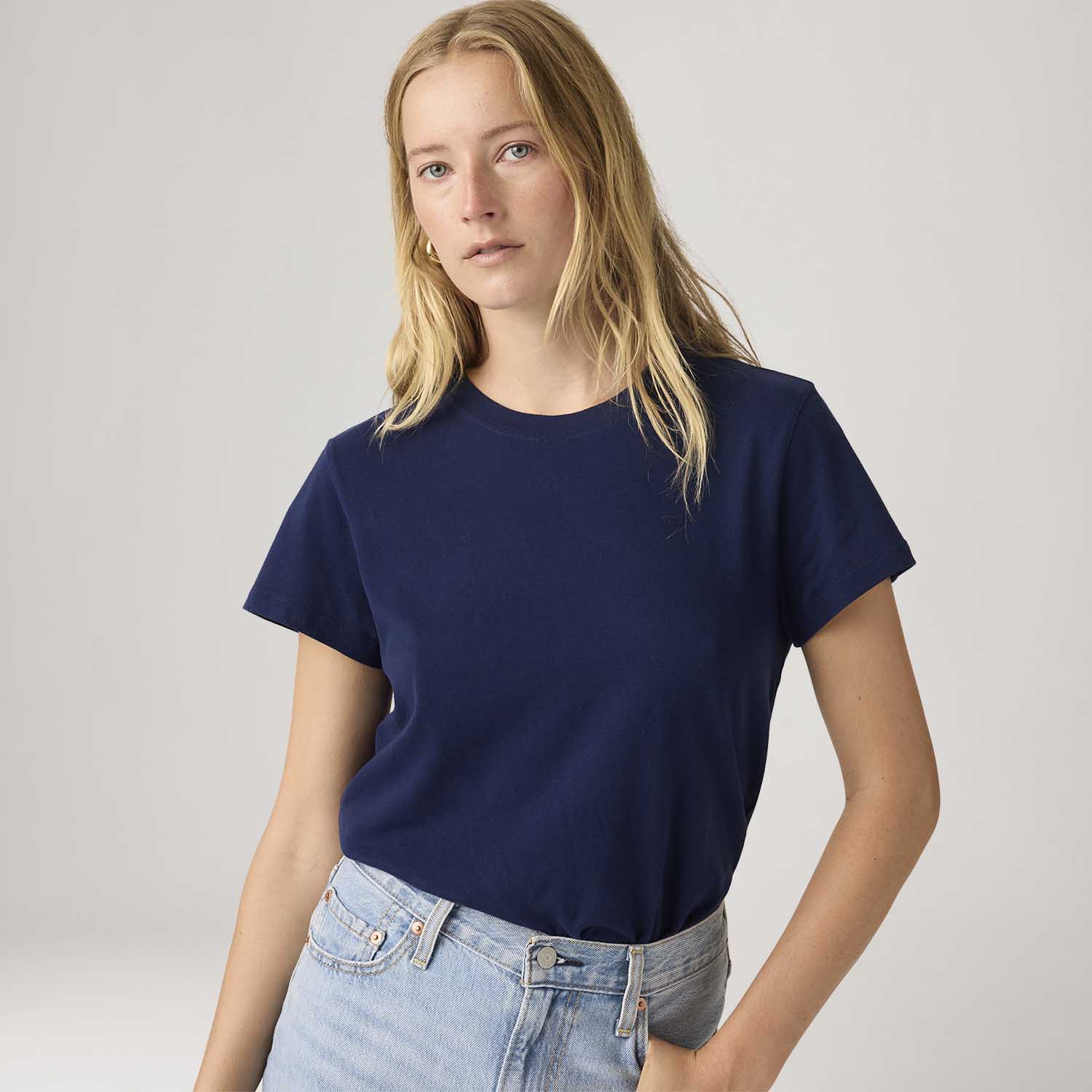 Camiseta Levi's® Favorite Cotton HM Azul Manga Curta