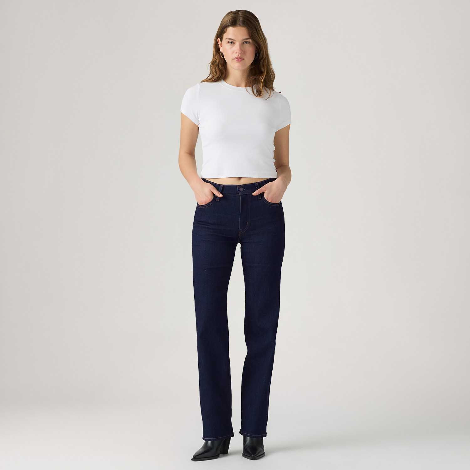 Calça Jeans Levi's® 723® High Rise Straight Lavagem Escura
