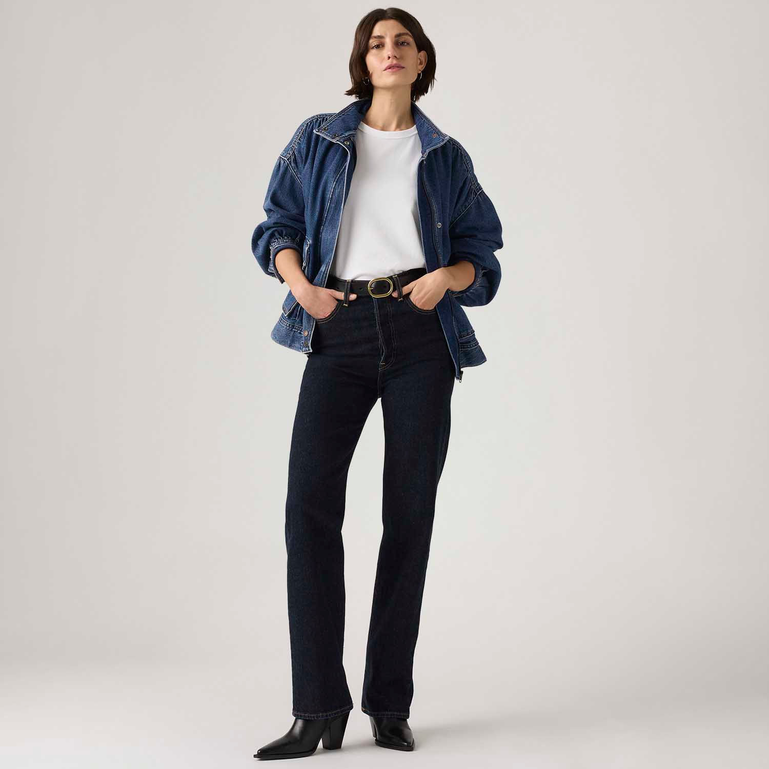 Calça Jeans Levi's® Ribcage Full Lenght Preta
