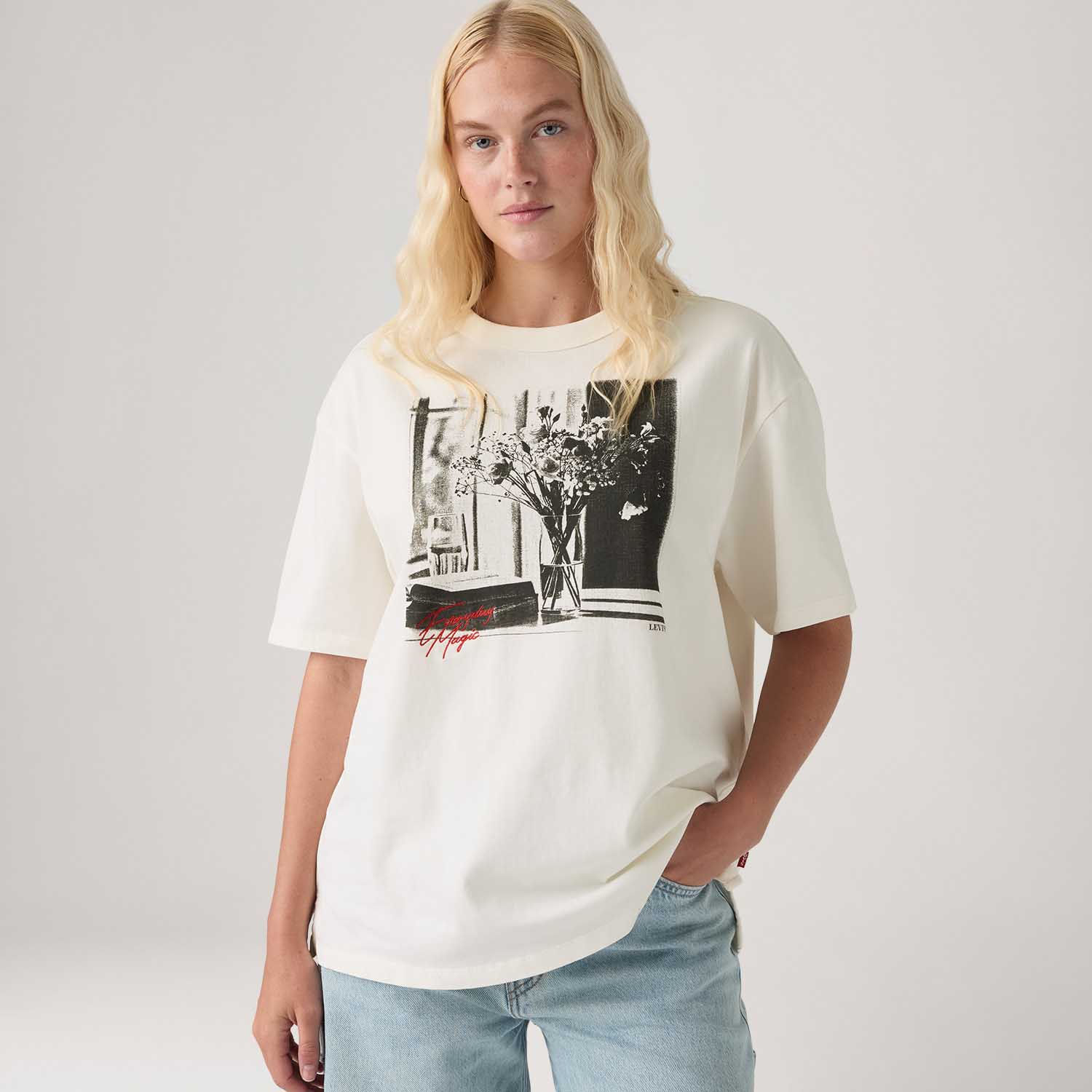 Camiseta Levi's® Graphic Tabor Off White