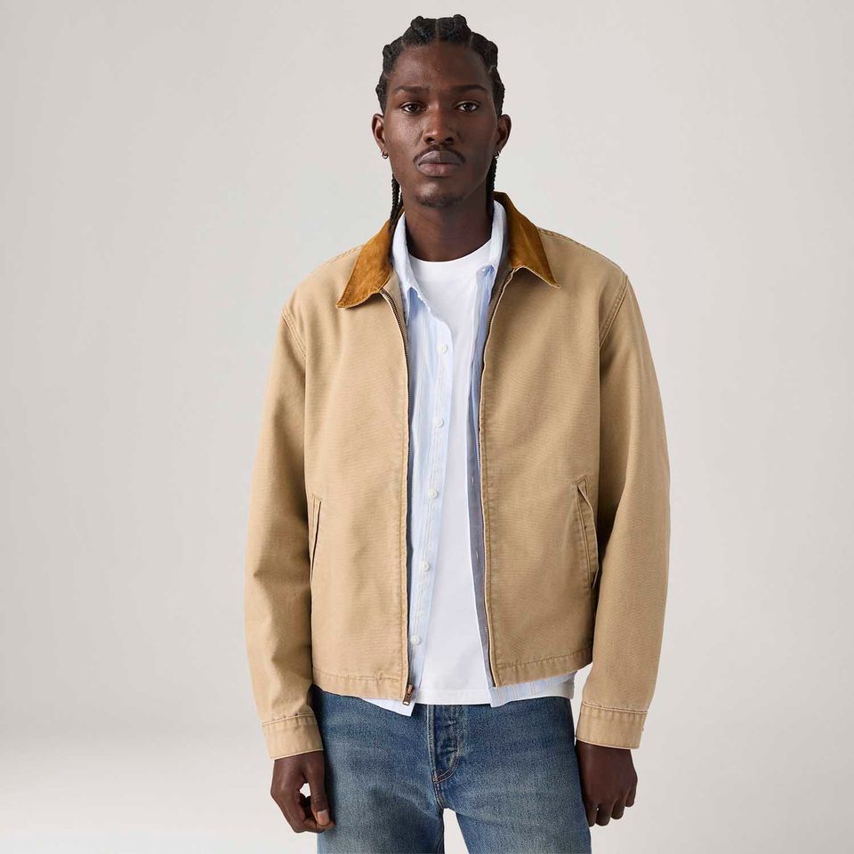Casaco Jeans Levi's® Castro com Zíper Caqui