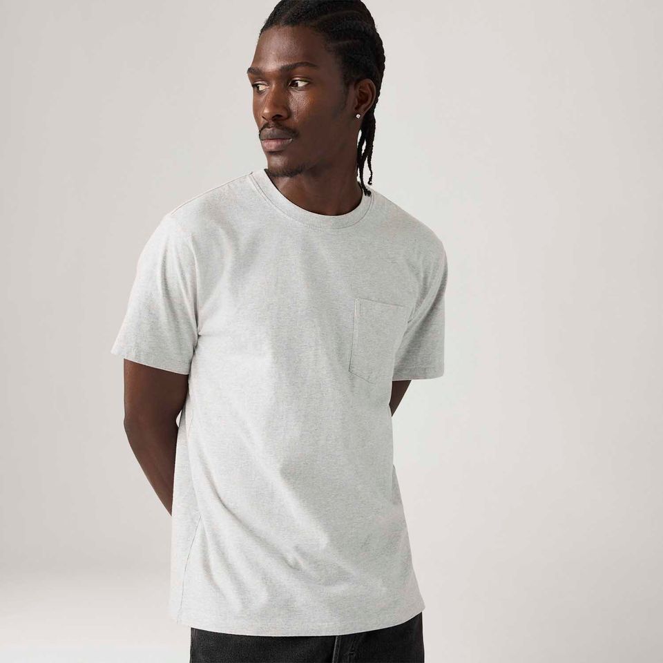 Camiseta Levi's® Essential Pocket Tee Cinza Claro