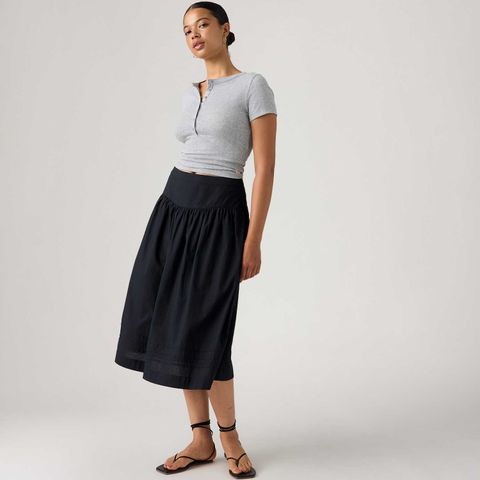 Saia Levi's®midi Brionna Preta — Levi's