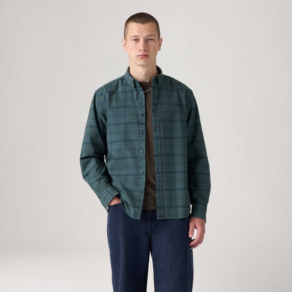 Camisa Levi's® Authentic Button Down Verde Manga Longa
