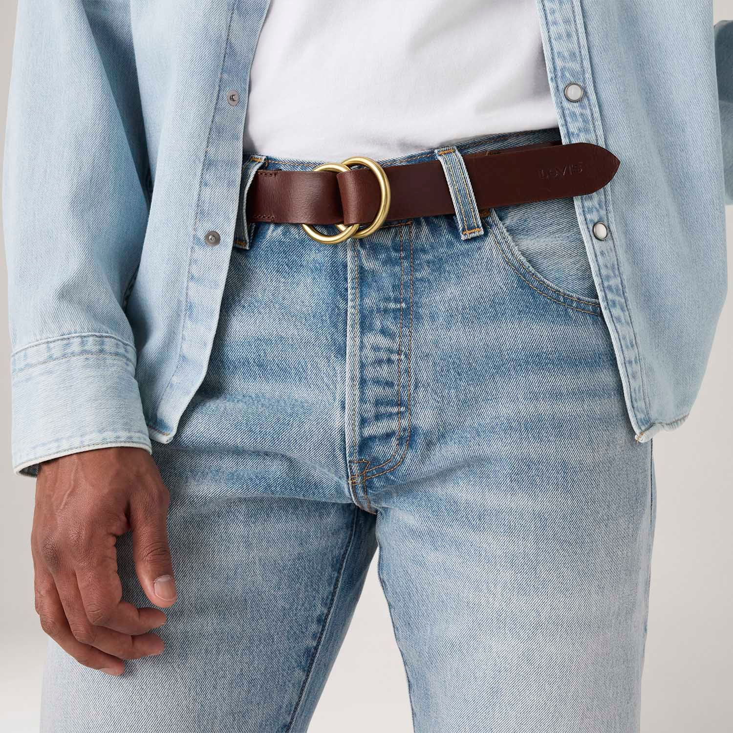 Cinto Levi's® Canden Ring Marrom — Levi's