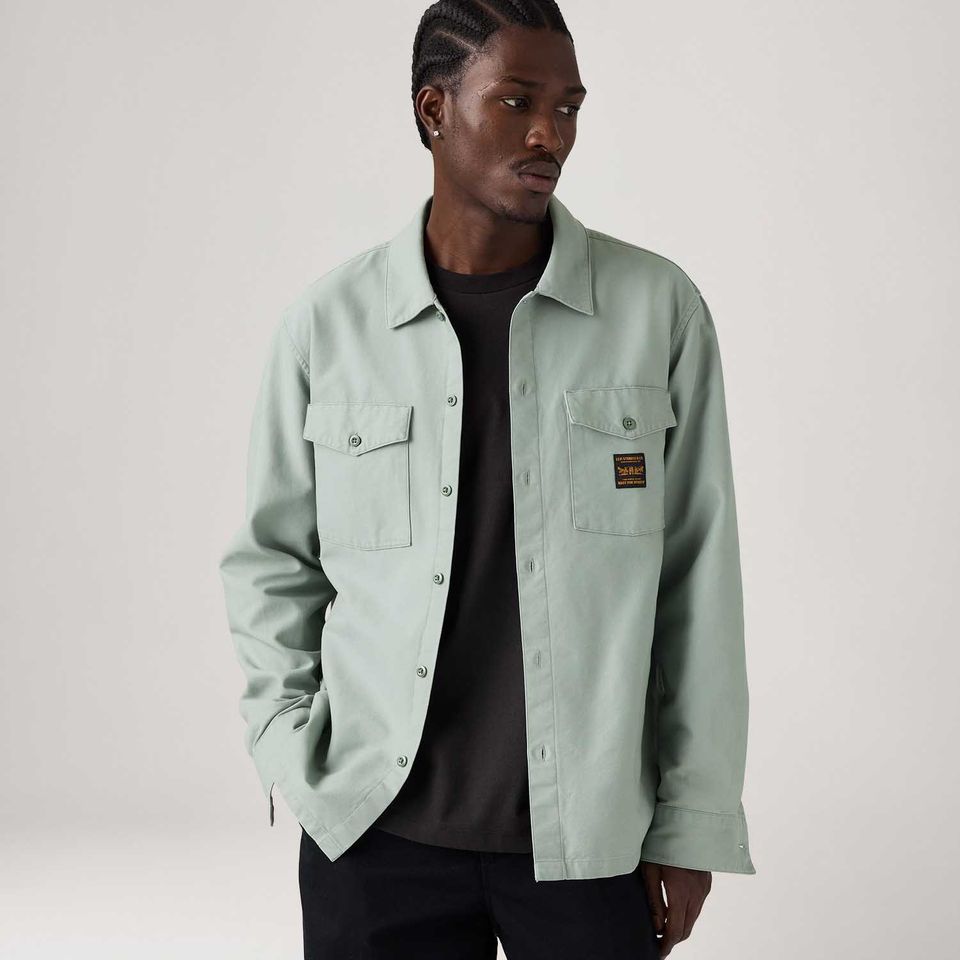 Camisa Levi's® Worker Verde Claro Manga Longa