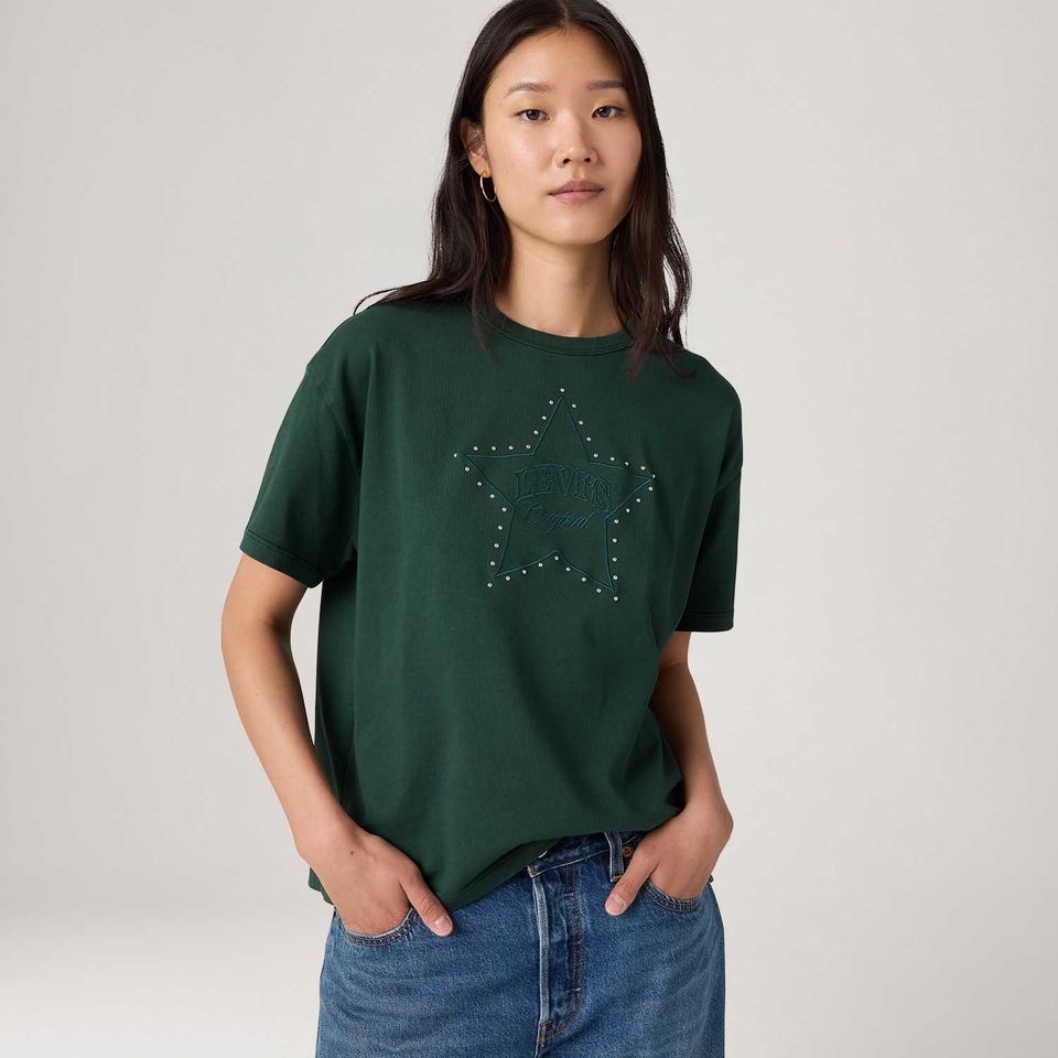 Camiseta Levi's® Graphic Vintage Tee Verde Escuro Manga Curta