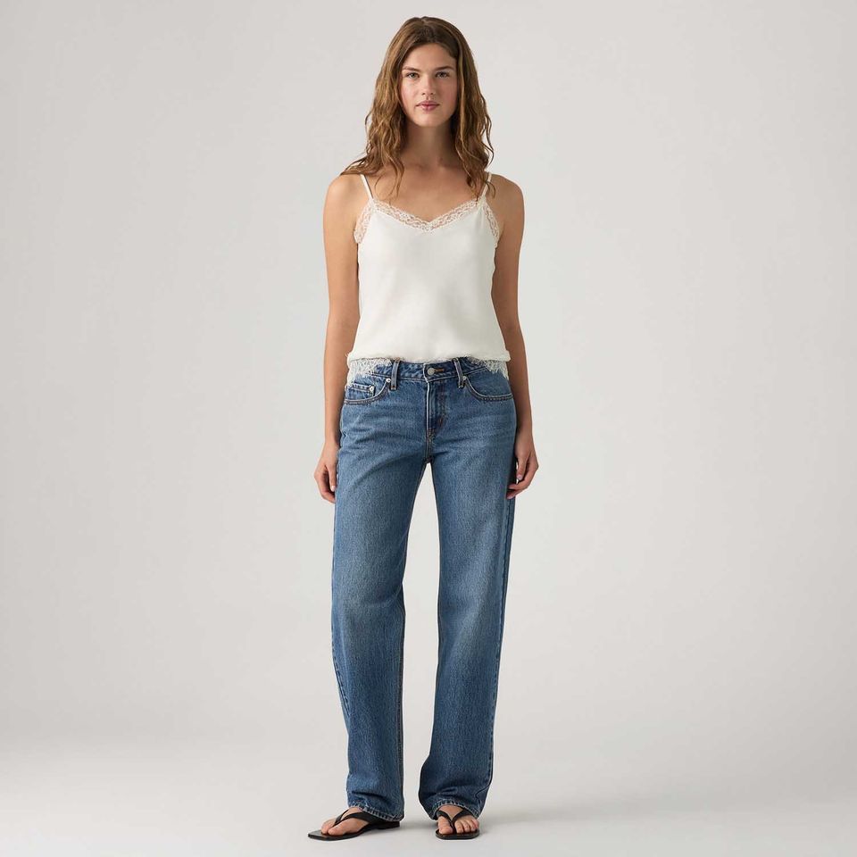 Calça Jeans Levi's® Low Straight Lavagem Média