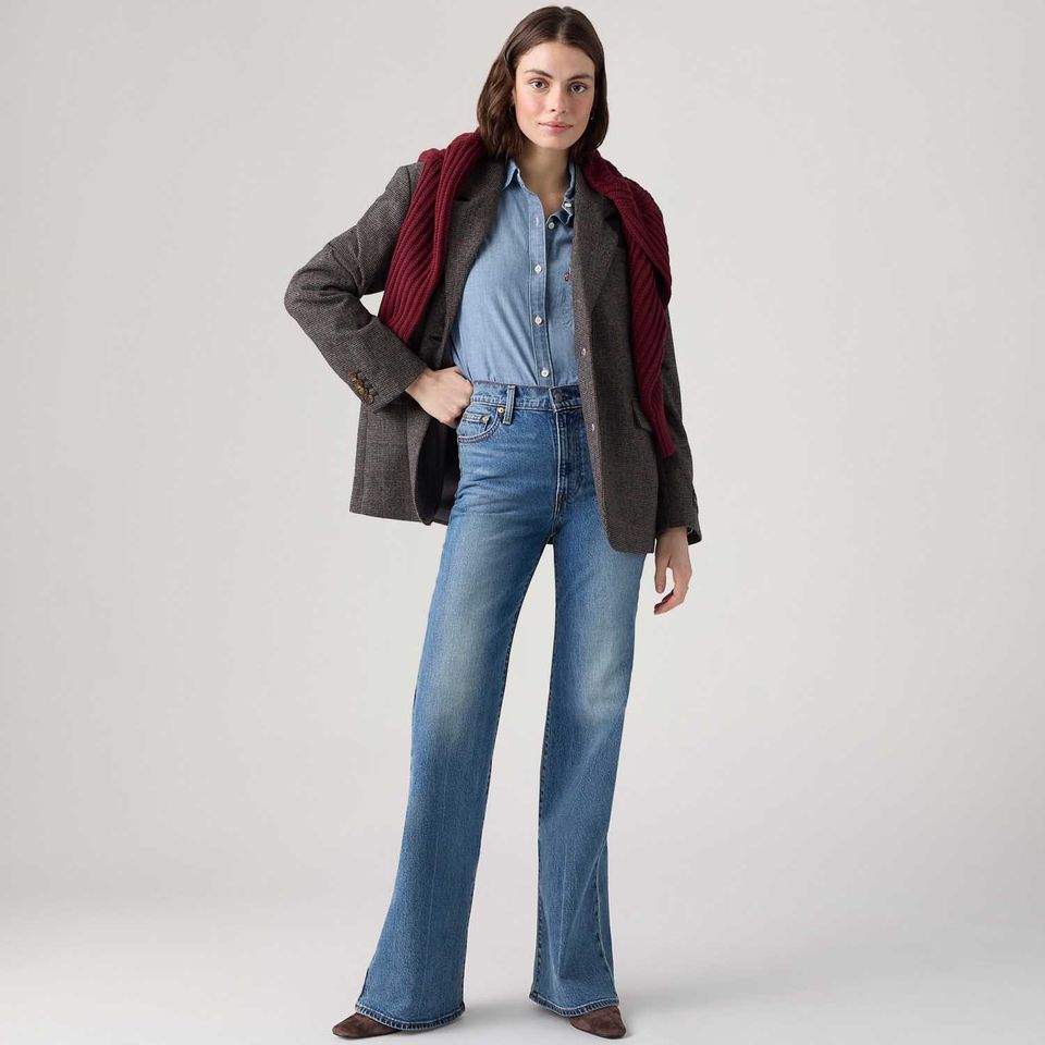 Calça Jeans Levi's® Ribcage Flare Lavagem Média