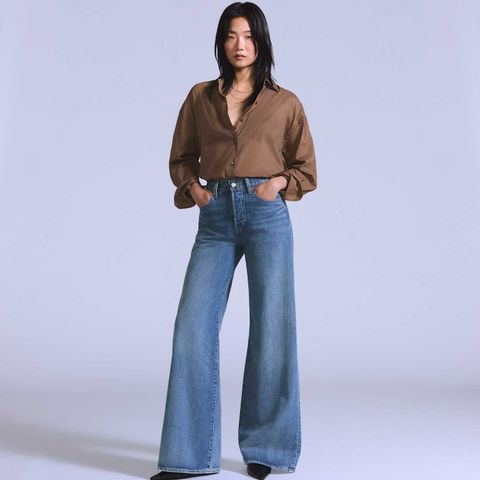 Calça Jeans Levi's® Blue Tab High Rise Flare Lavagem Clara — Levi's
