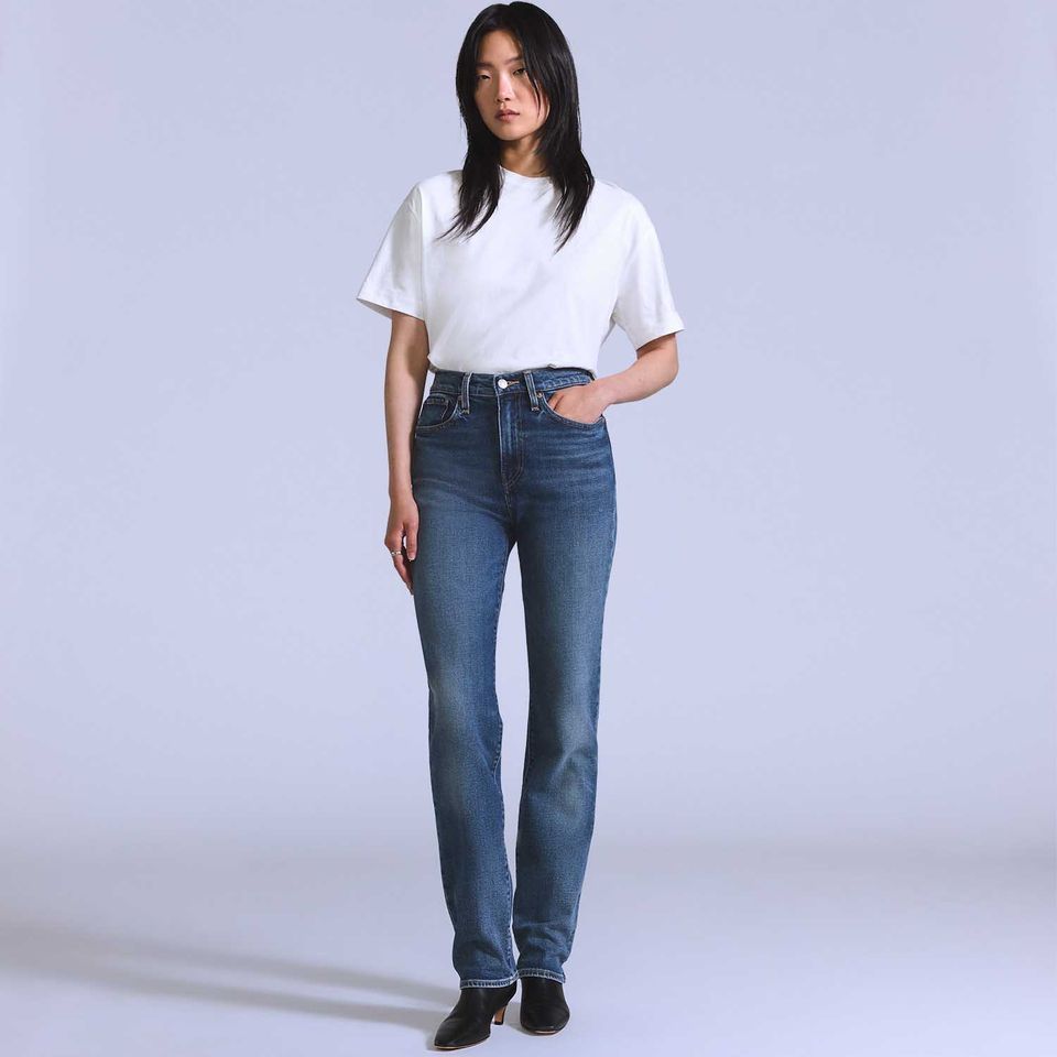 Calça Jeans Levi's® Blue Tab High Rise Slim Lavagem Média